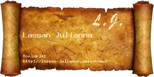 Lassan Julianna névjegykártya